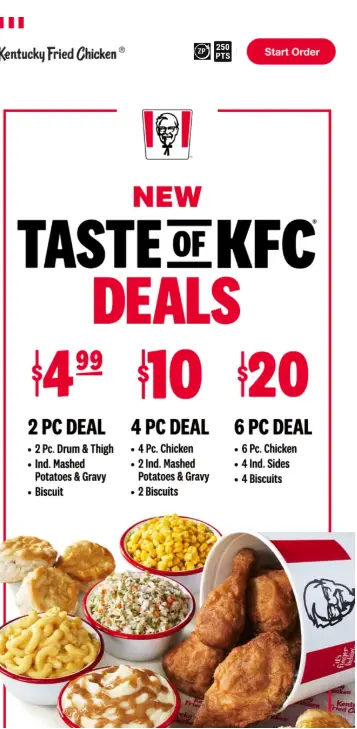 KFC Deals Menu