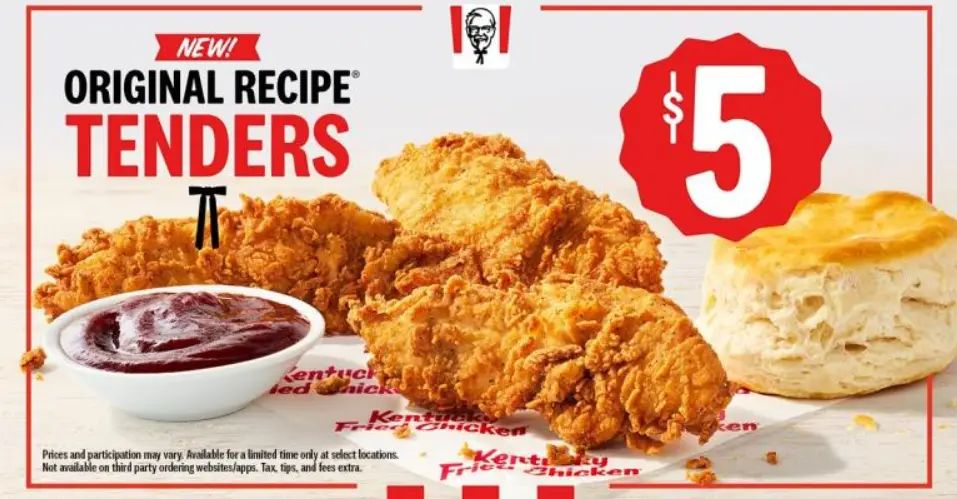 KFC Tenders Menu